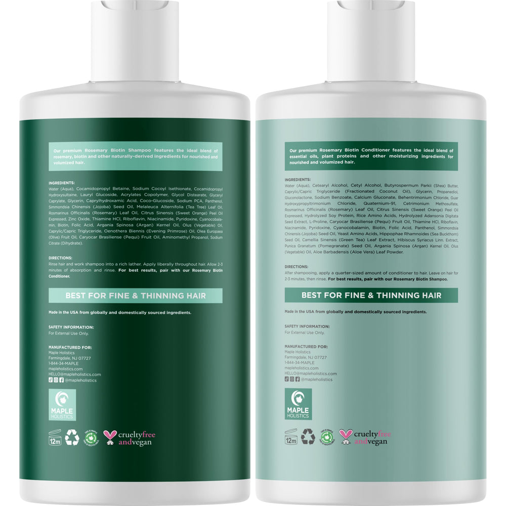 Maple Holistics Biotine Romarin Cuir Chevelu Nourri: cuir chevelu équilibré et confort