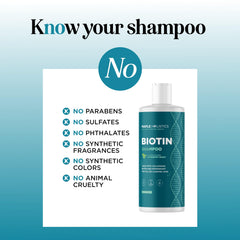 Maple Holistics Shampoing Biotine – huile d'argan, nourrissant pour cheveux secs.