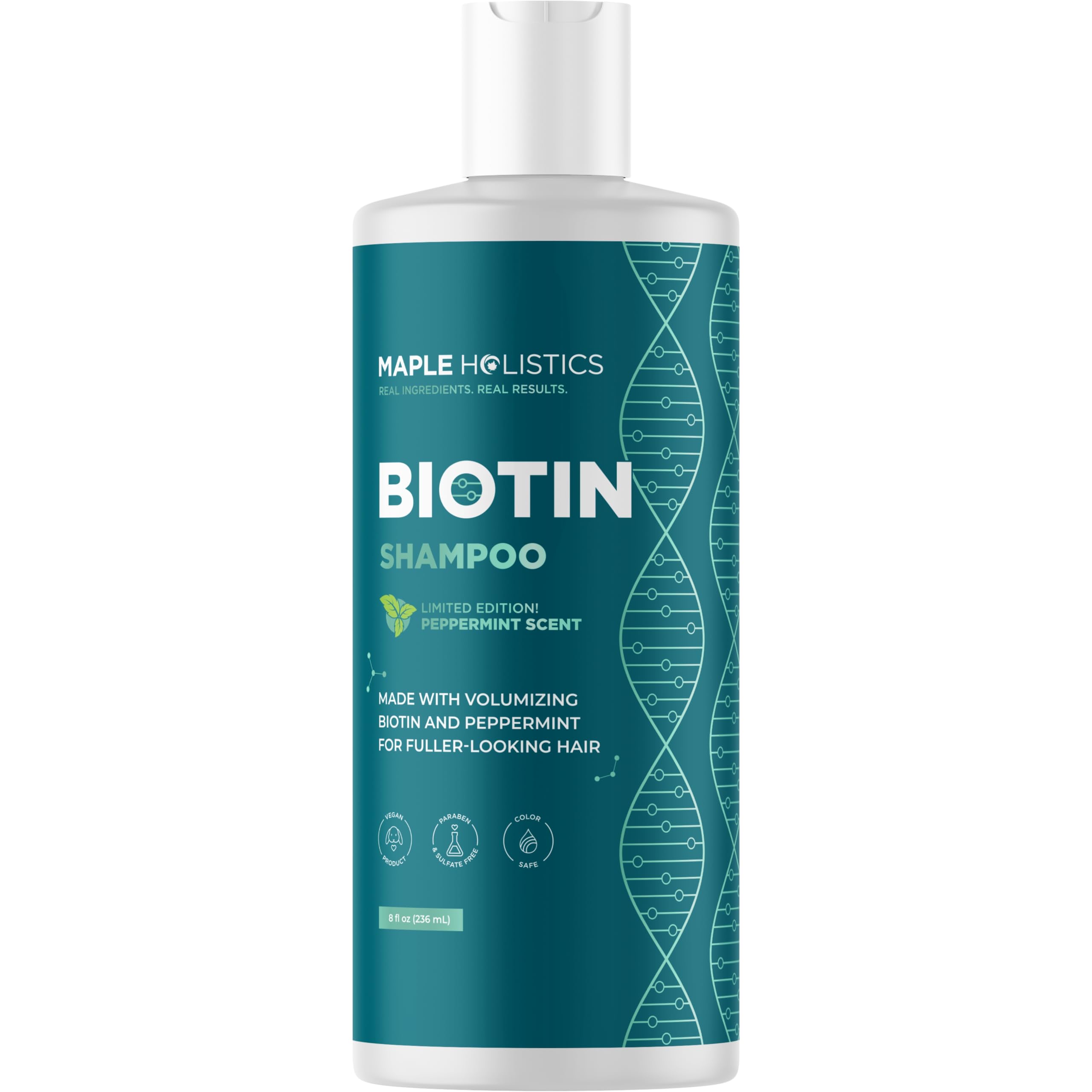 Maple Holistics Shampoing Biotine – utilisation quotidienne simplifiée pour routine capillaire.