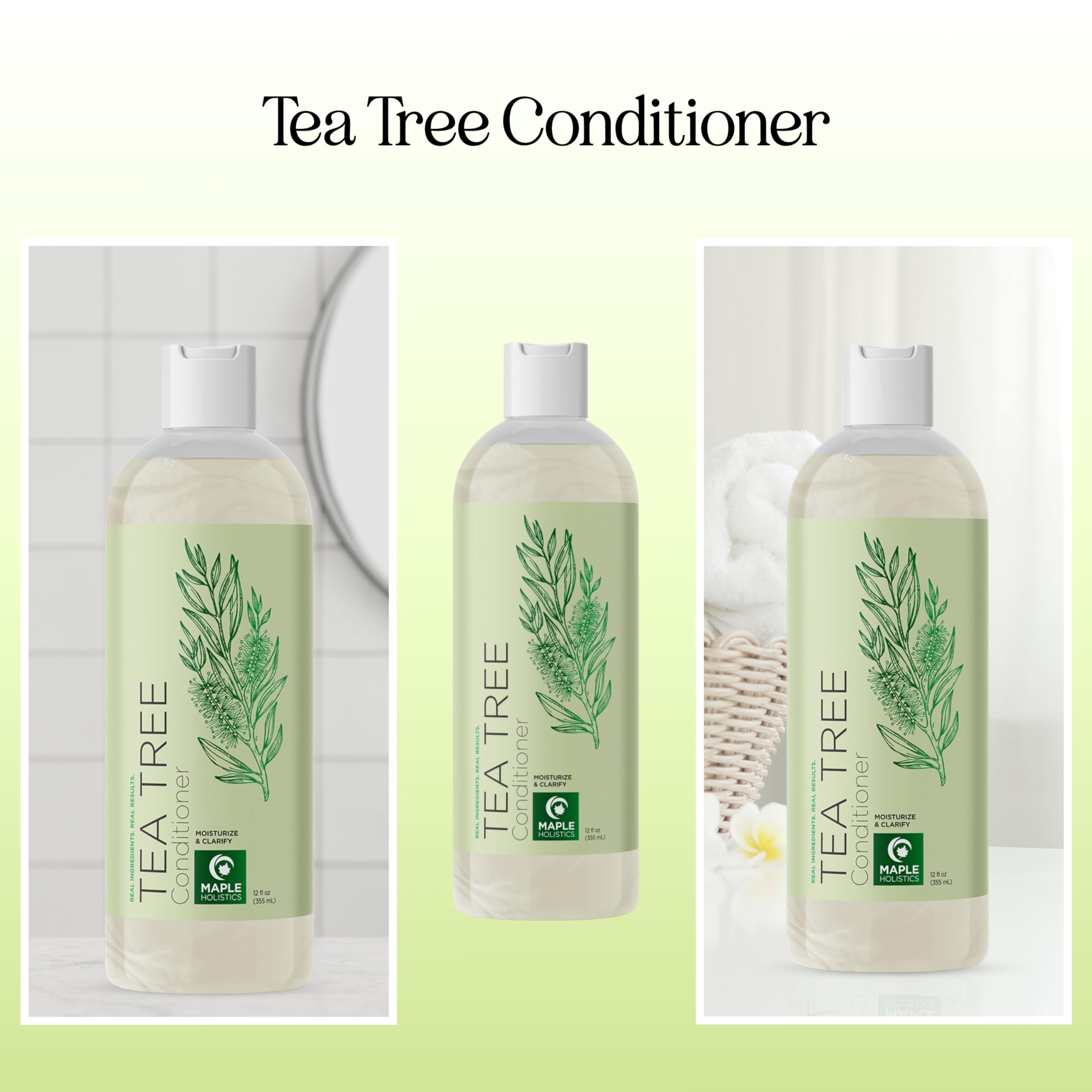Conditionneur arbre à thé Maple Holistics - cuir chevelu propre après utilisation