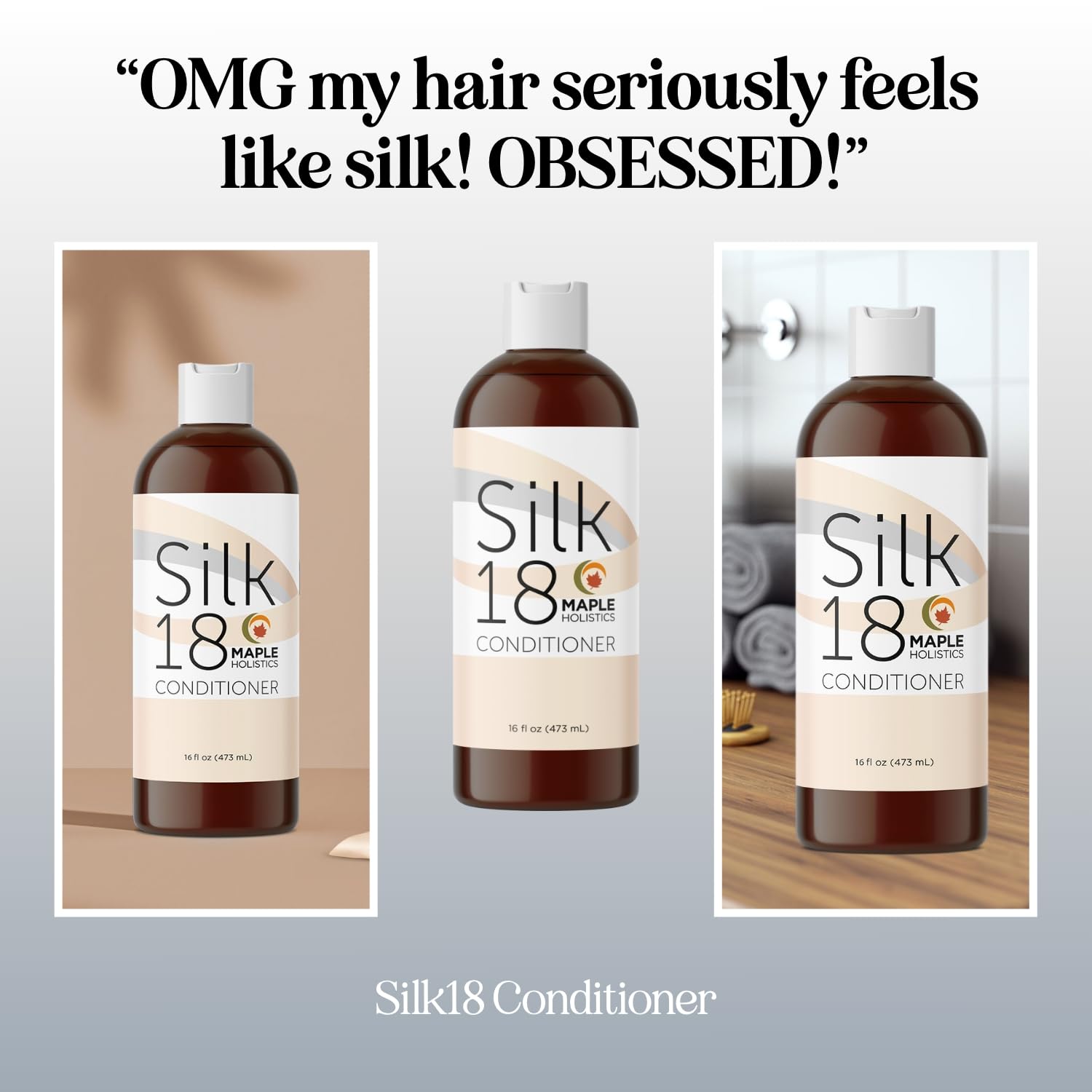 Maple Holistics Conditionneur - formule sans sulfate adaptée aux cheveux colorés.