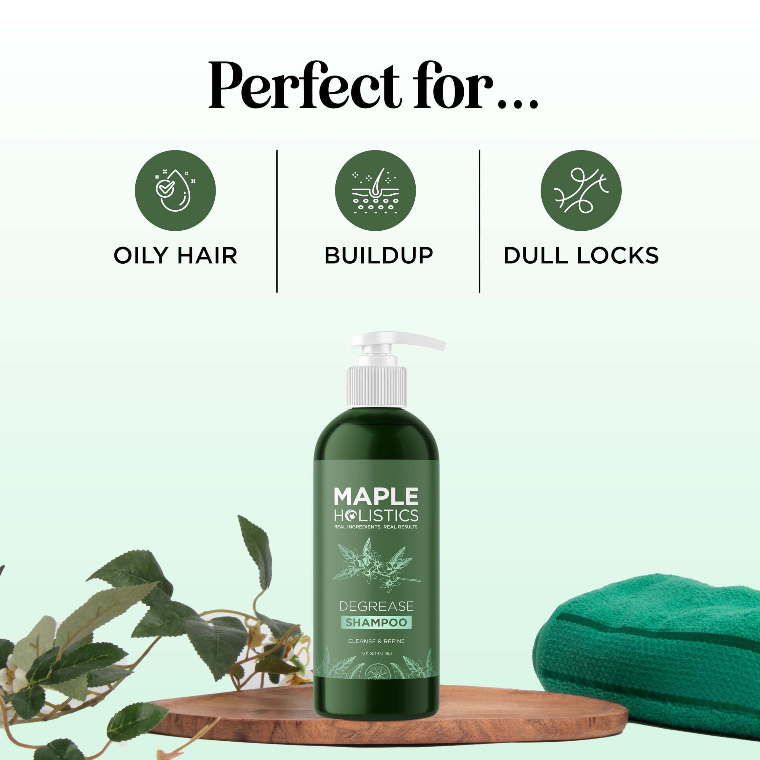 Maple Holistics Degrease - mousse-cheveux: texture légère purifiant les cheveux.