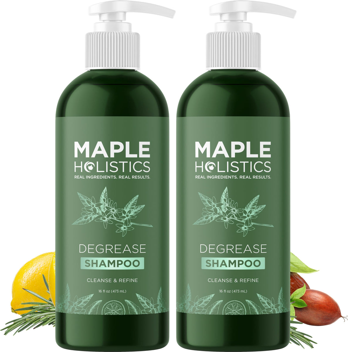Maple Holistics Degrease - bouteille: purifie le cuir chevelu et cheveux gras
