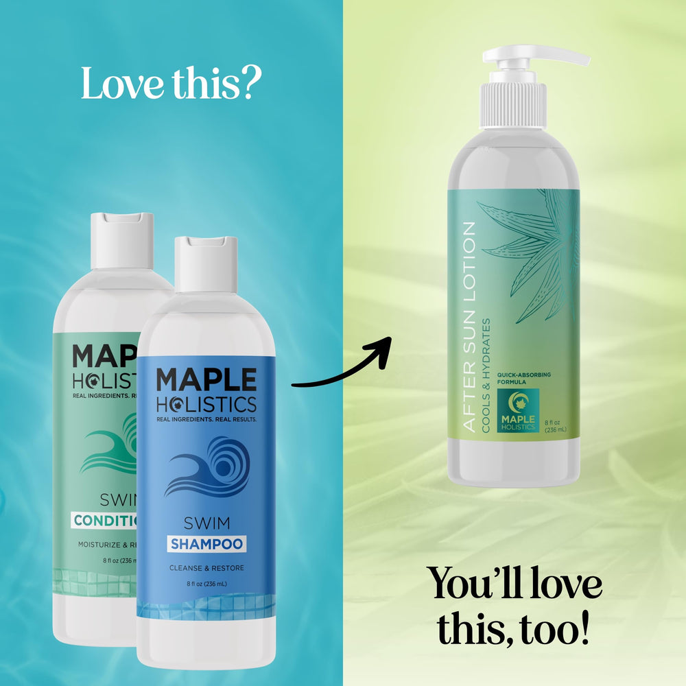 Démêlant Après-Nage Maple Holistics, soin léger pour cheveux après nage.