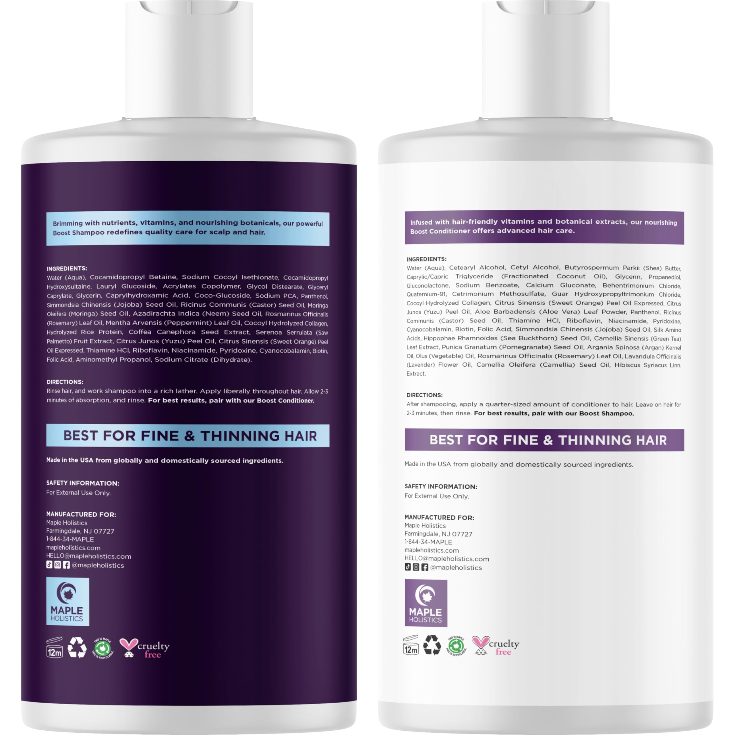Maple Holistics Eau de Riz: ingrédient nourrissant pour cheveux fins.