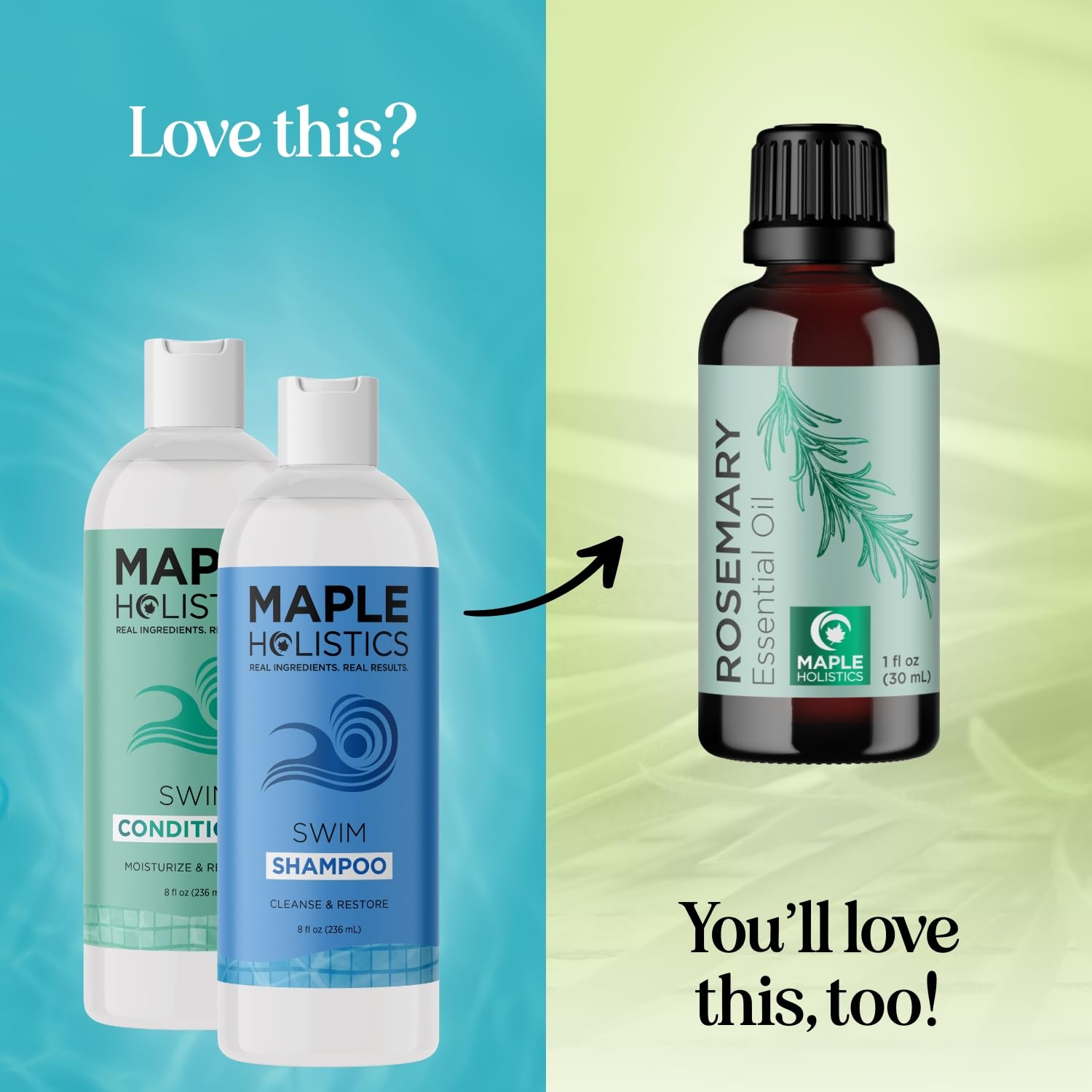 Élimination des résidus chlore et sel après baignade avec Maple Holistics.