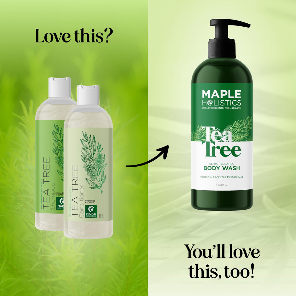 Maple Holistics emballage arbre à thé - emballage clair et informatif.