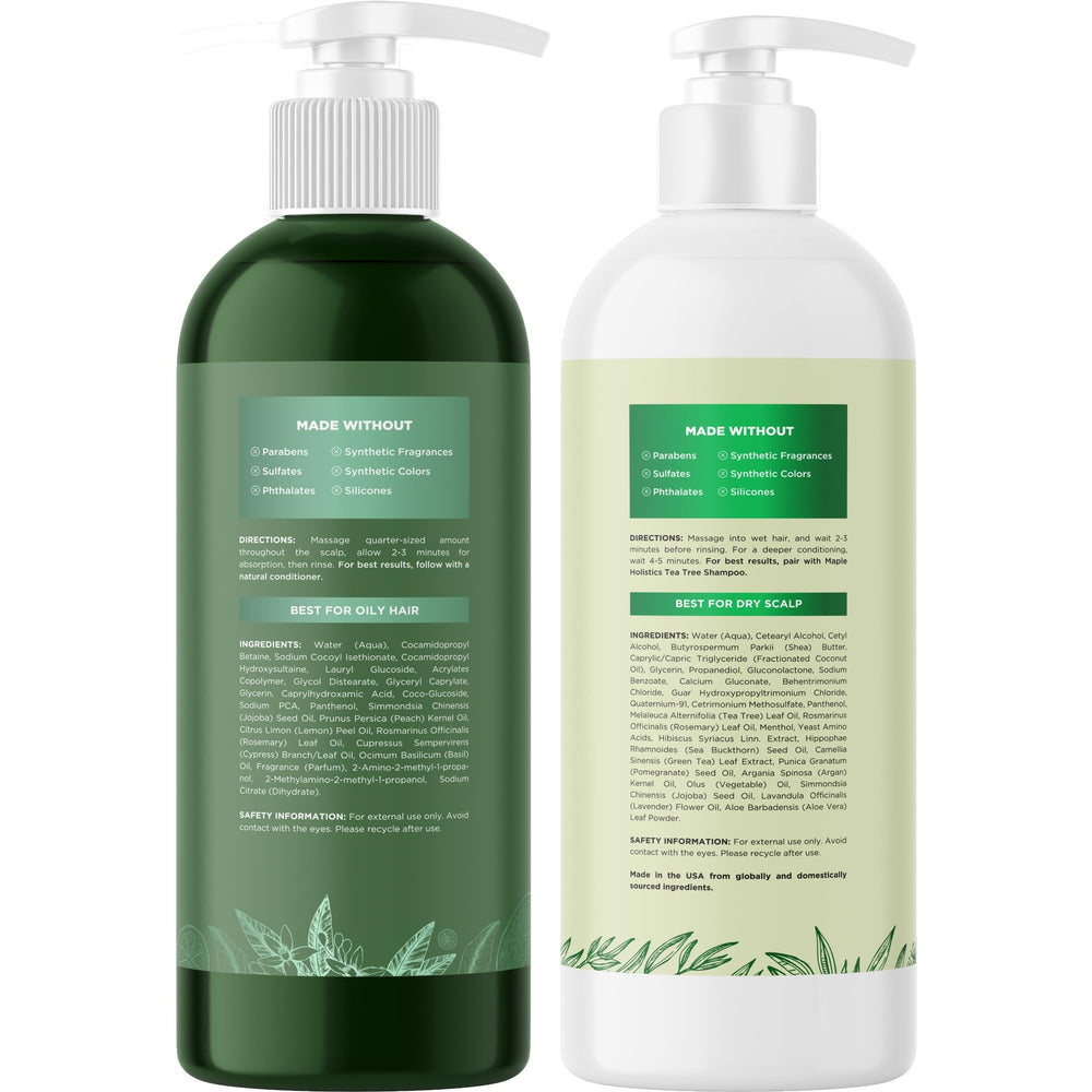 Maple Holistics Formule sans sulfates et parabènes, respectueuse du cuir chevelu.