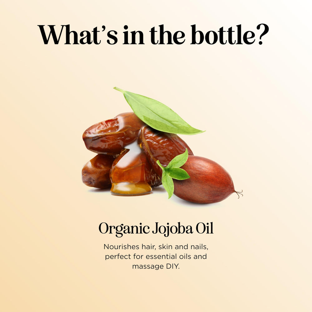 Maple Holistics huile jojoba certifiée bio, flacon sûr pour soins polyvalents