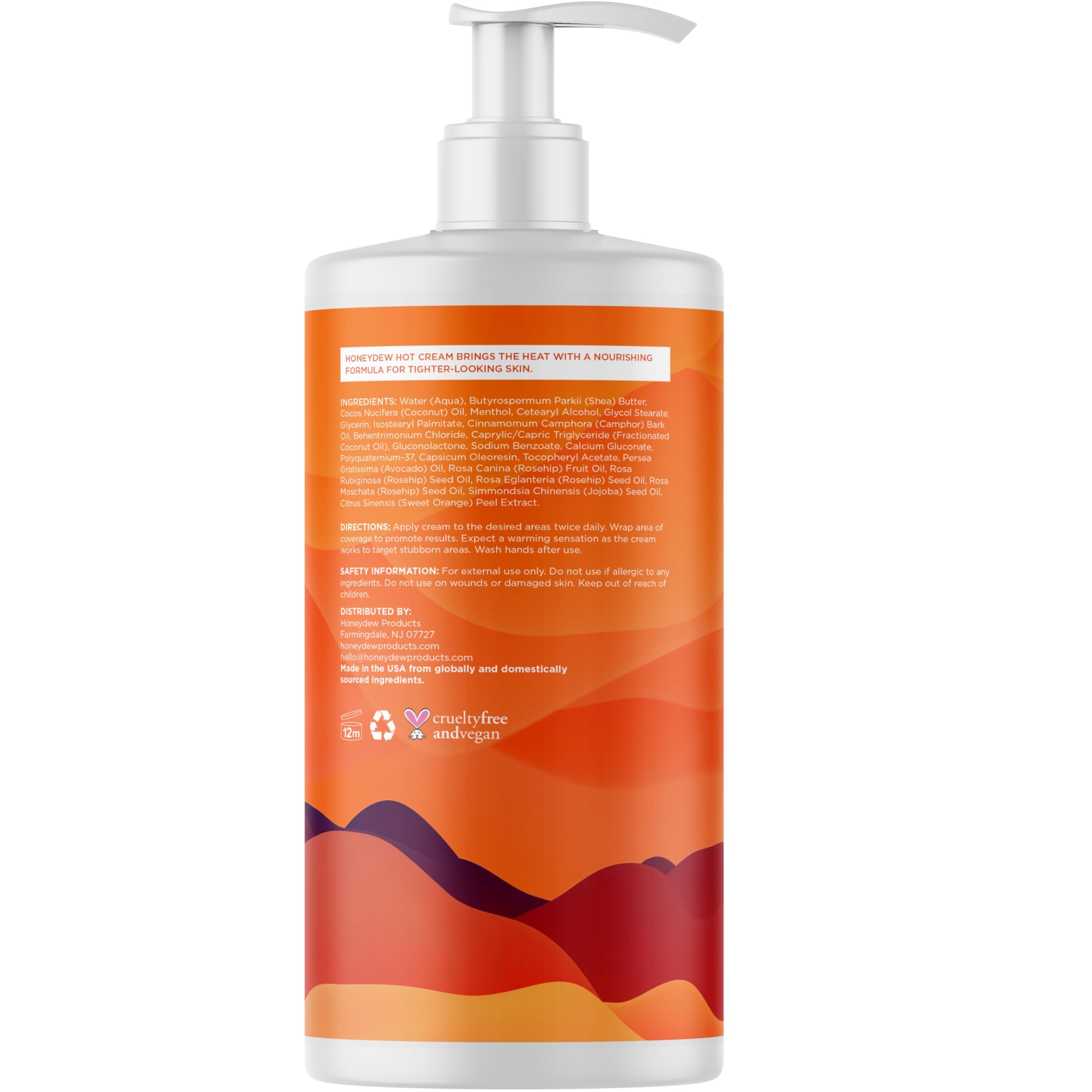 Parfum d’orange douce qui accompagne l’application de la crème