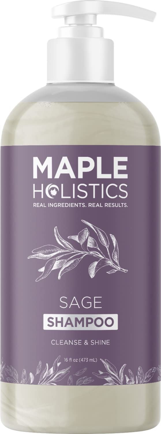 Maple Holistics Shampoing Sage et Romarin – bouteille : cuir chevelu purifié