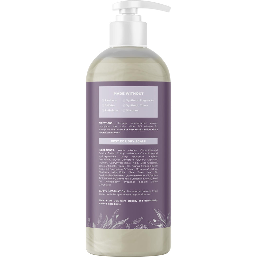 Maple Holistics Shampoing Sage et Romarin – étiquette claire et emballage durable