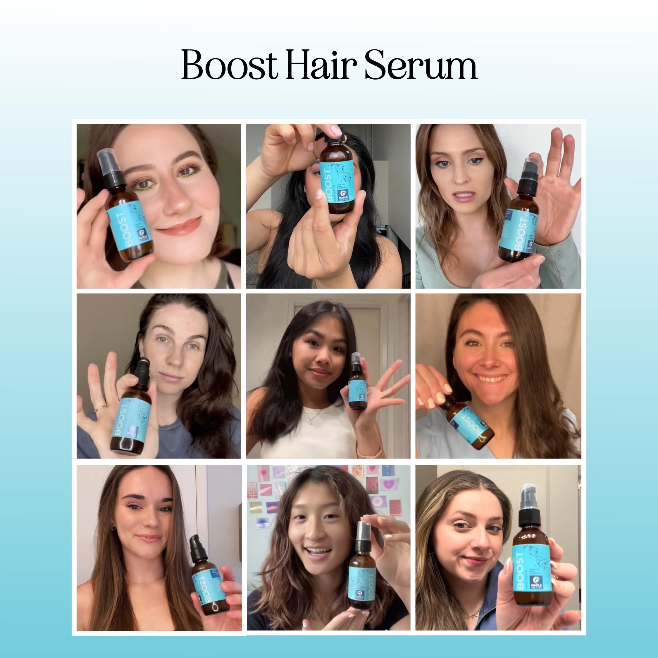 Serum Caféine Maple Holistics sur cuir chevelu — sensation tonifiante