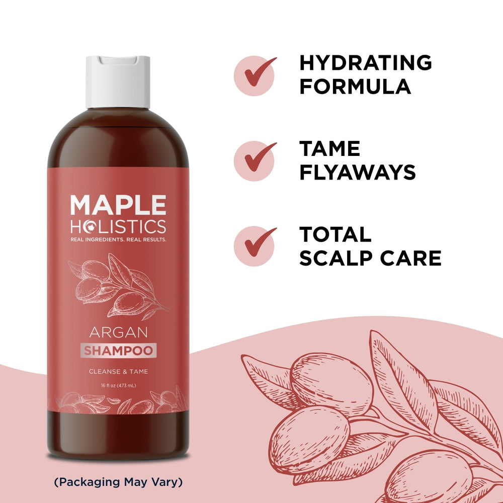 Maple Holistics Shampoing Avocat-Argan: nourrissant et hydratant pour cheveux secs