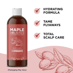 Maple Holistics Shampoing Avocat-Argan: nourrissant et hydratant pour cheveux secs