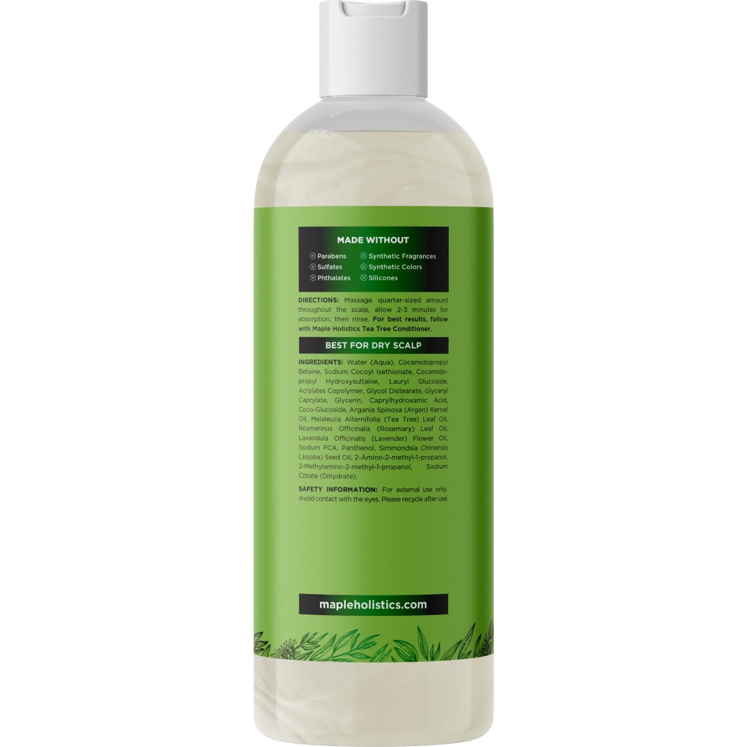 Maple Holistics Shampoing Clarifiant formule végan sans silicone respecte les couleurs