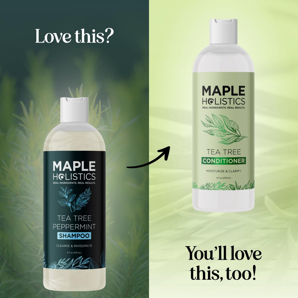 Maple Holistics Shampoing romarin-arbre-a-the-menthe-usage-quotidien: routine simple et efficace