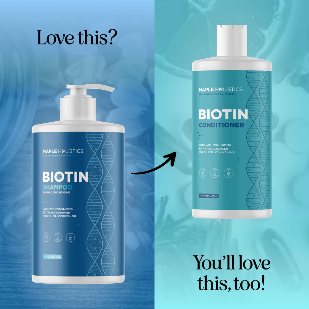 Emballage vegan du Shampoing Romarin Biotine Maple Holistics.