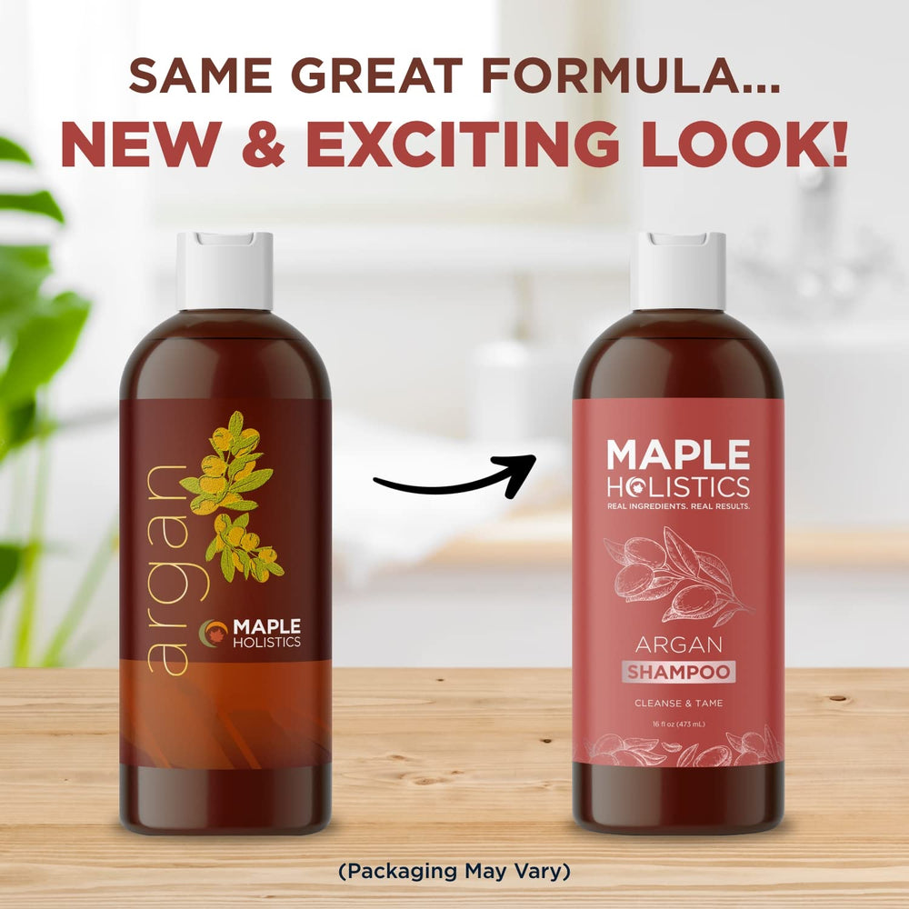 Maple Holistics Shampoing Argan-volume-brillance: cheveux volumineux et éclat visible