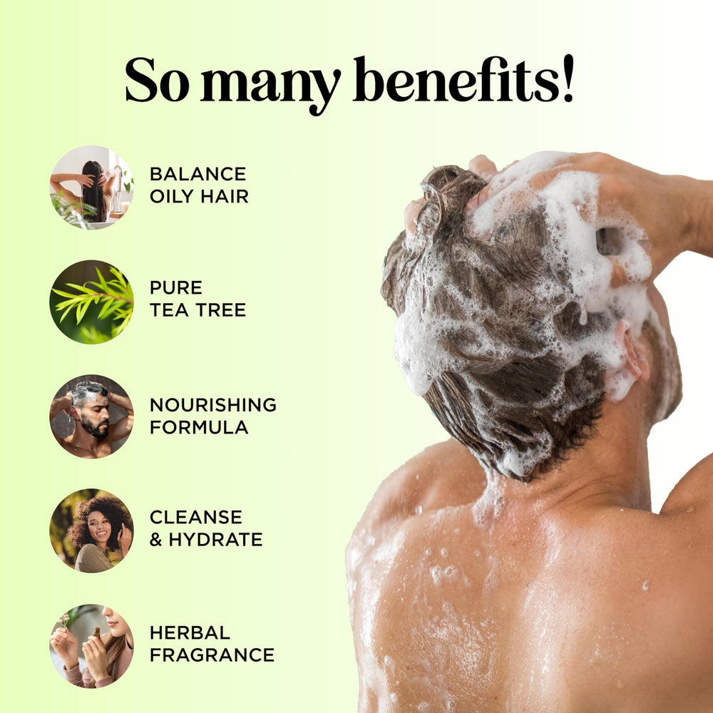 Maple Holistics shampooing arbre à thé - mousse riche pour nettoyage en douceur.