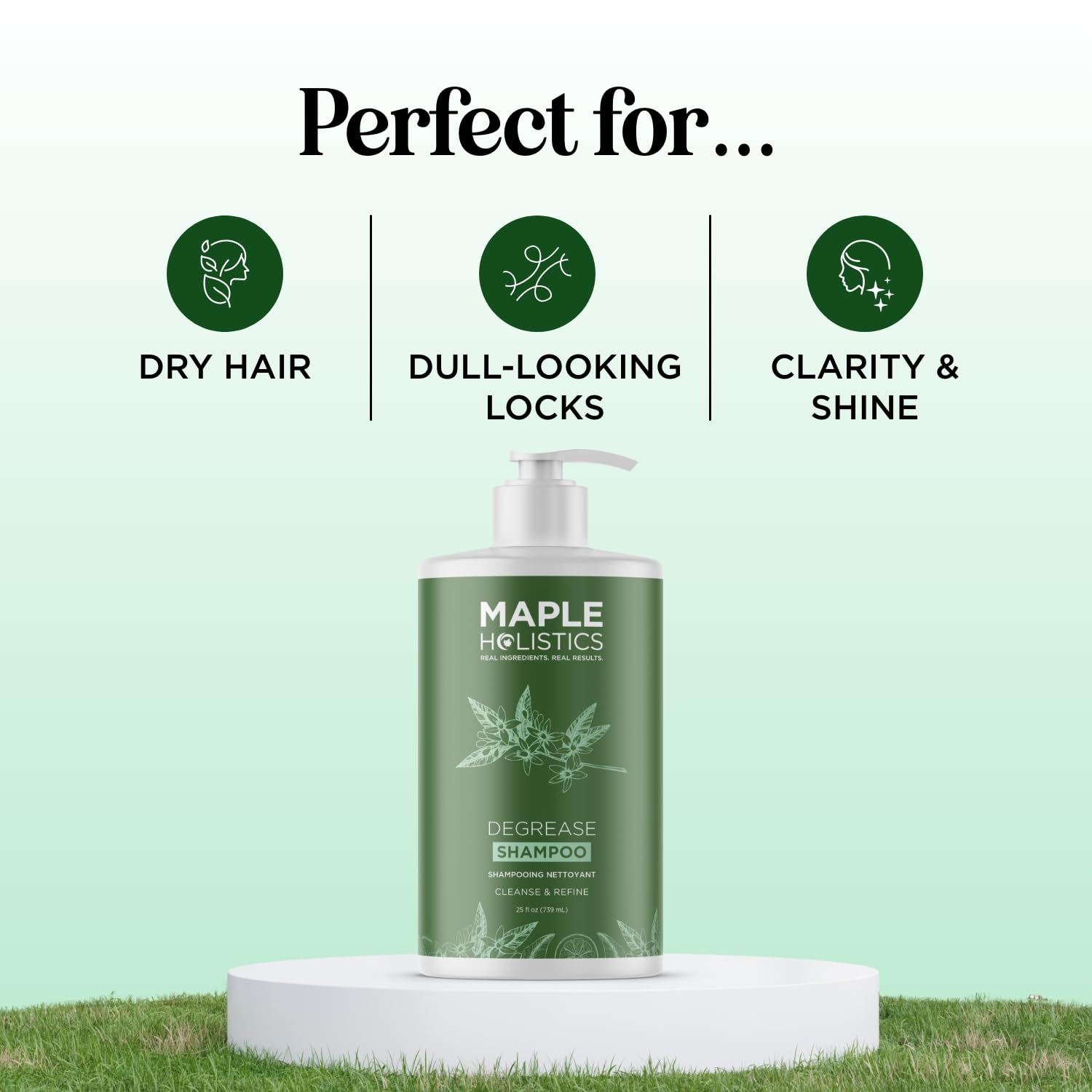 Maple Holistics shampooing jojoba, nourrit les cheveux sans les alourdir.