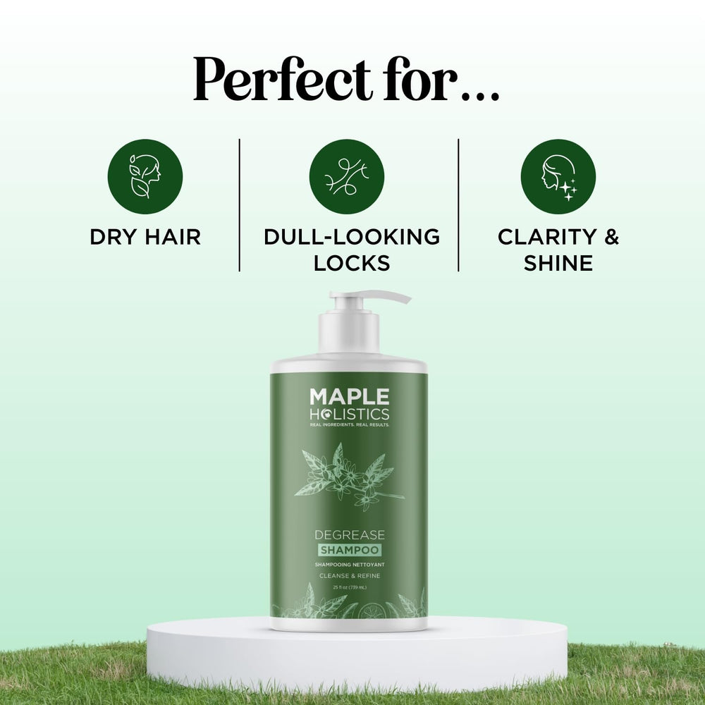 Maple Holistics shampooing jojoba, nourrit les cheveux sans les alourdir.