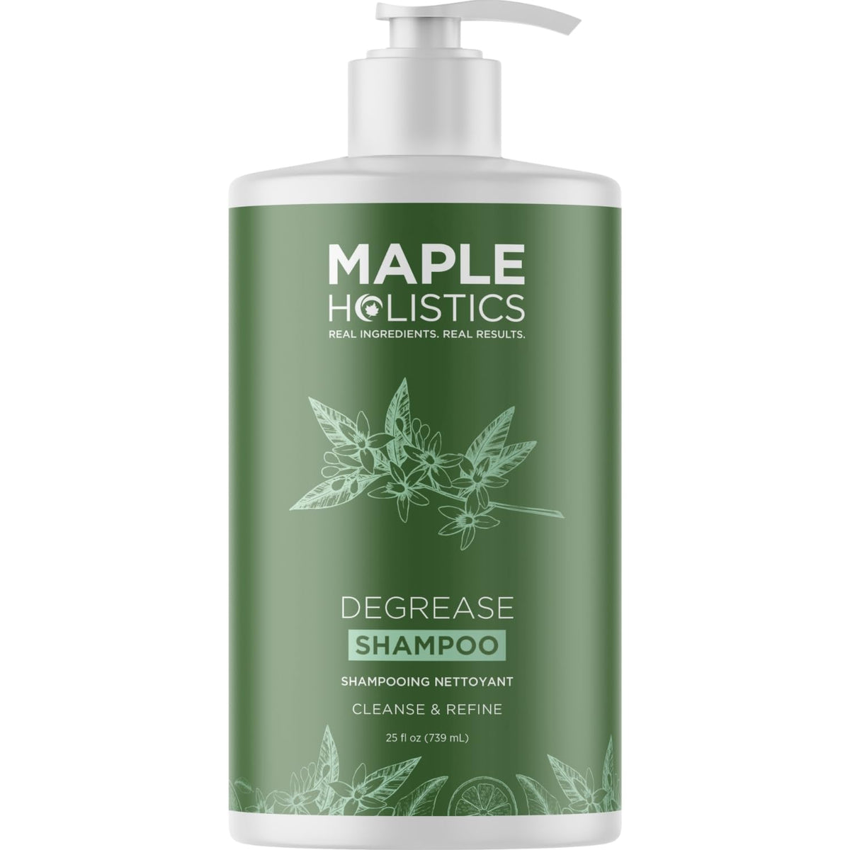 Maple Holistics shampooing purifiant pour cheveux gras, équilibre le cuir chevelu.