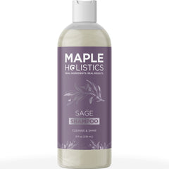 Maple Holistics shampoing sauge et romarin – bouteille prête à clarifier le cuir chevelu.