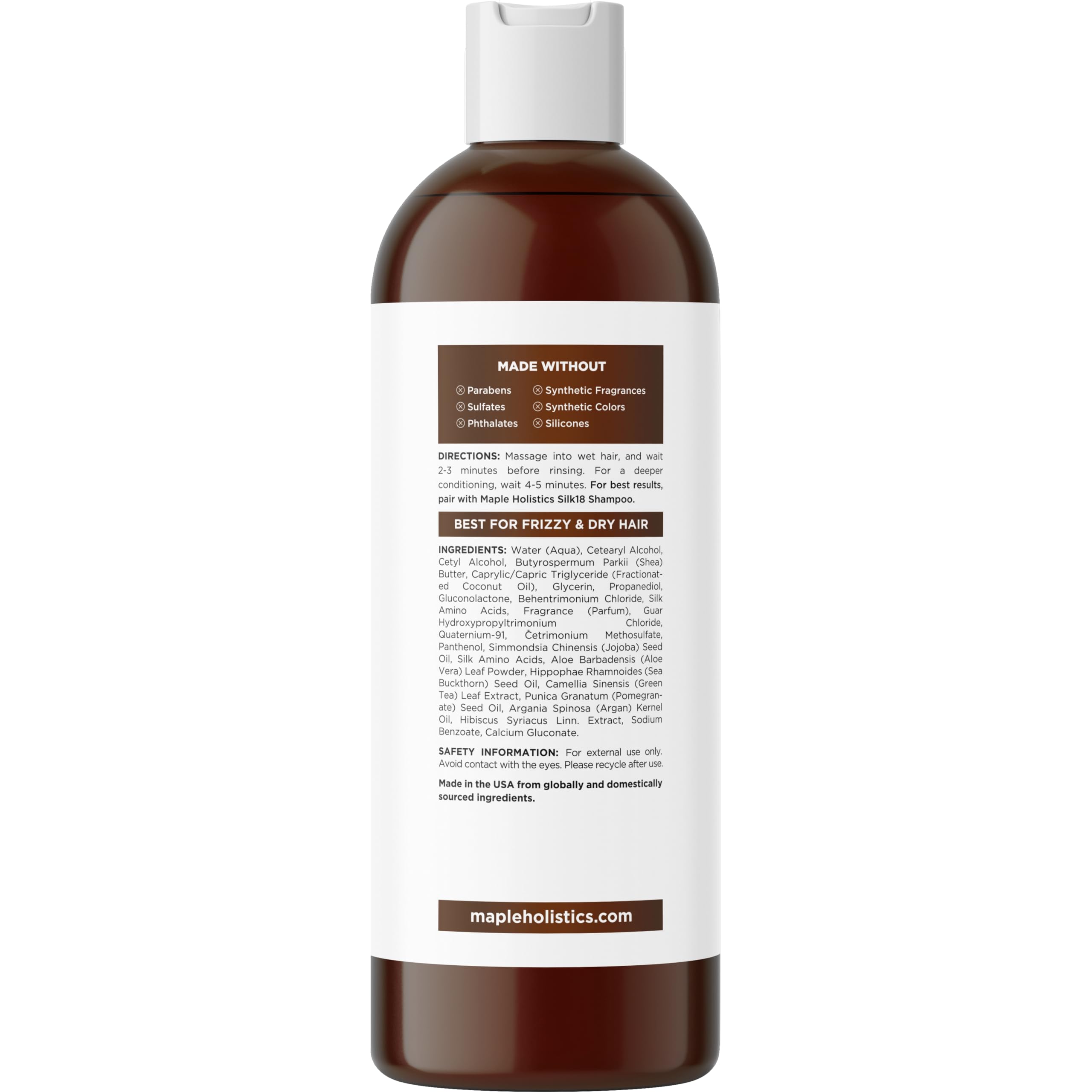 Maple Holistics Silk18 – boucles définies et réduction du frisottis.