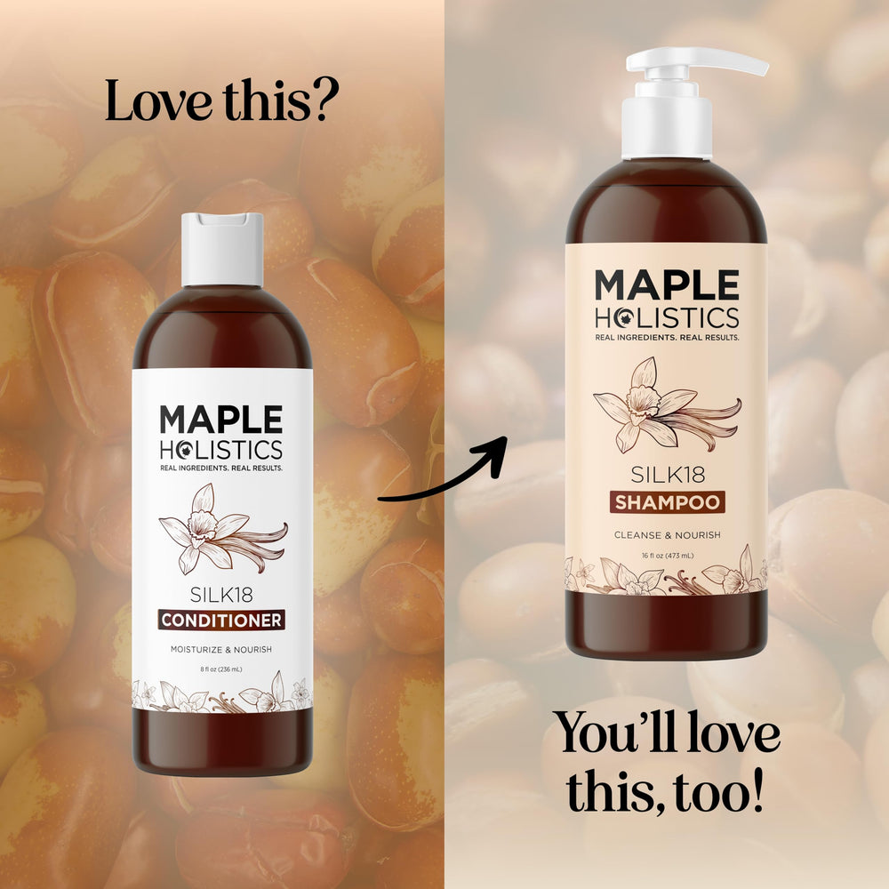 Maple Holistics Silk18 – contrôle du frisottis pour cheveux bouclés.