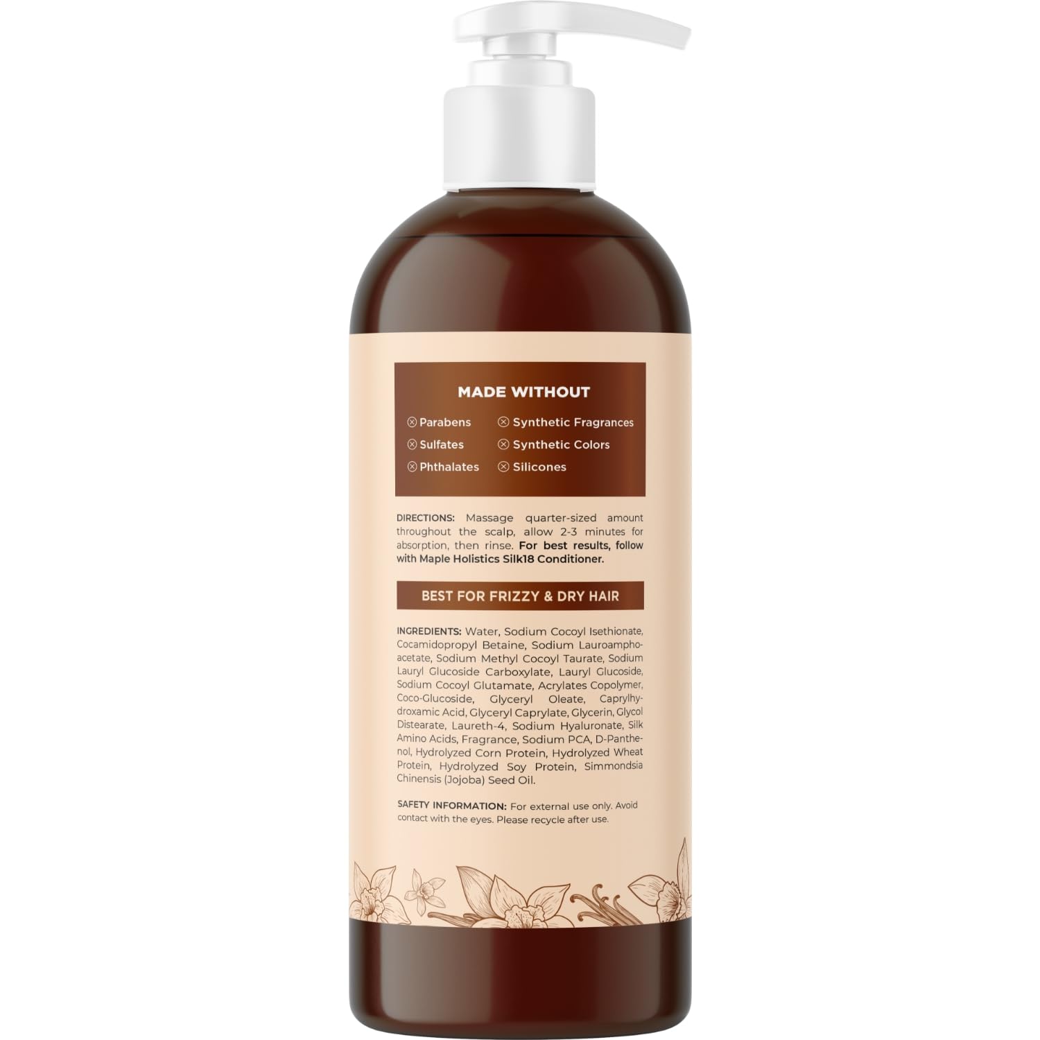 Maple Holistics Silk18 logo showcases brand trust and quality