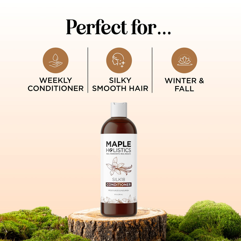 Maple Holistics Silk18 – texture crème, soin profond et nourrissant.