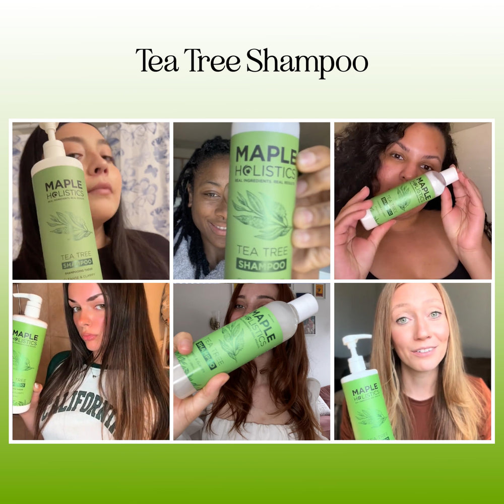 Texture crémeuse du shampoing à l arbre à thé sur les cheveux clarifiant le cuir chevelu