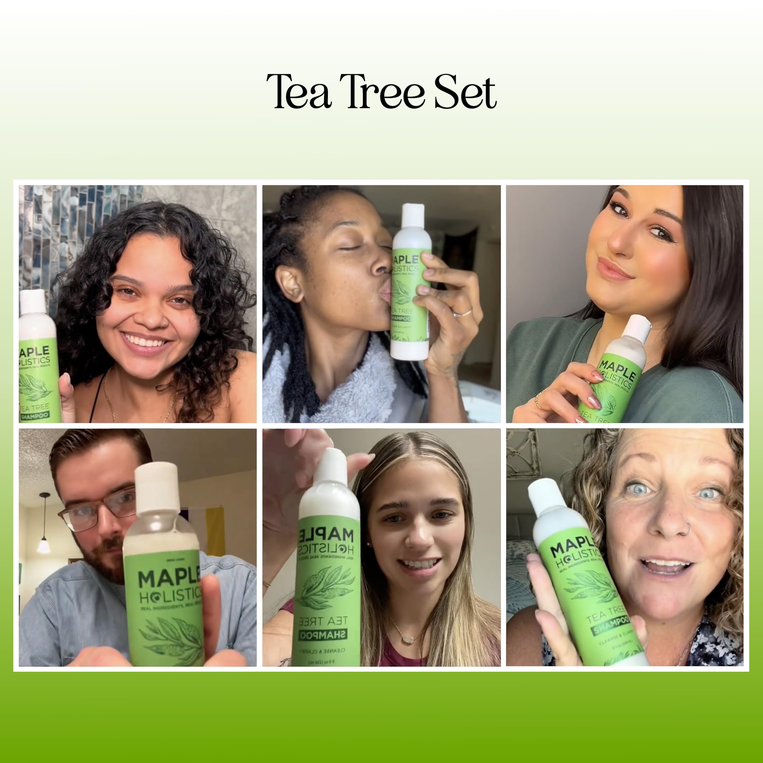 Maple Holistics Après-Shampoing arbre à thé : texture veloutée démêle facilement.