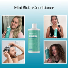 Texture crème du conditionneur biotin pour cheveux fins prête à l'emploi.