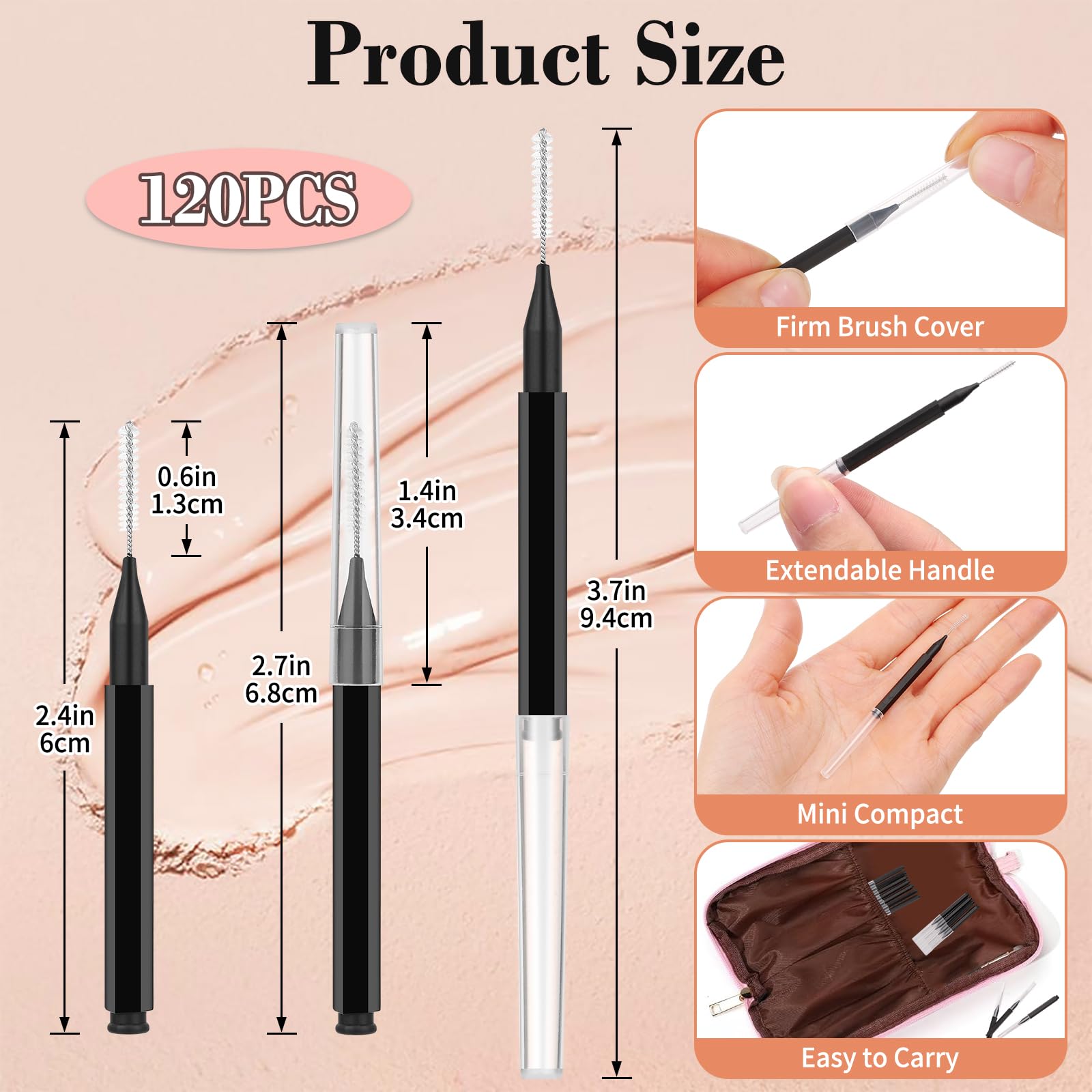 MAPVOLUT brosse sourcils spirale flexible pour définition précise