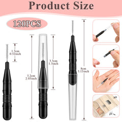 MAPVOLUT brosse-spoolie spirale ajustable avec capuchon, précision pour sourcils et cils.