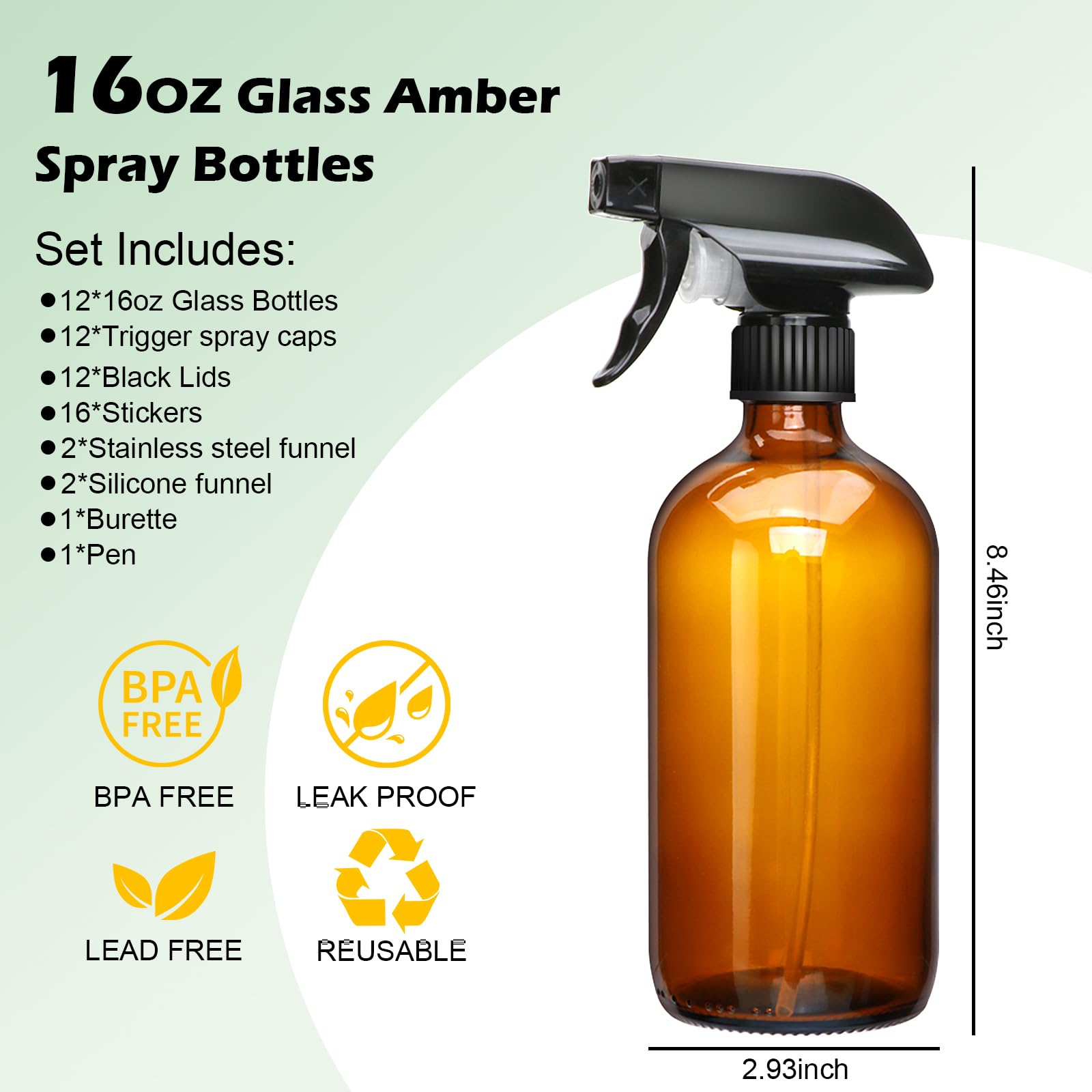 Ensemble Maredash de 12 bouteilles spray, pratique et économique.