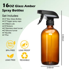 Ensemble Maredash de 12 bouteilles spray, pratique et économique.