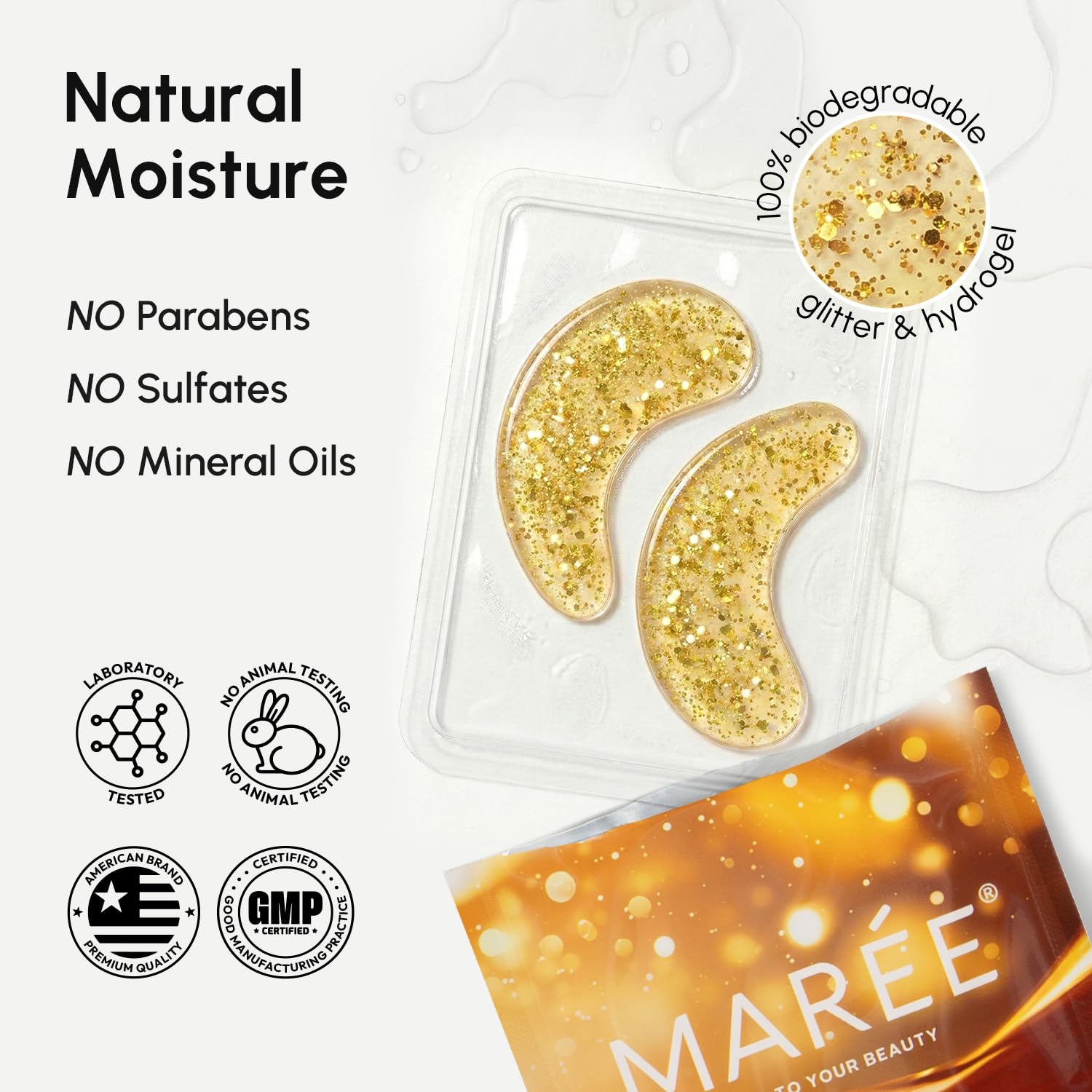 MAREE patch yeux éclat doré – regard plus lumineux.