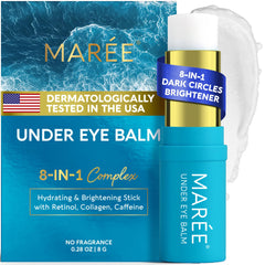 MAREE baume sous-oeil stick hydratant emballage premium pour un regard plus frais.