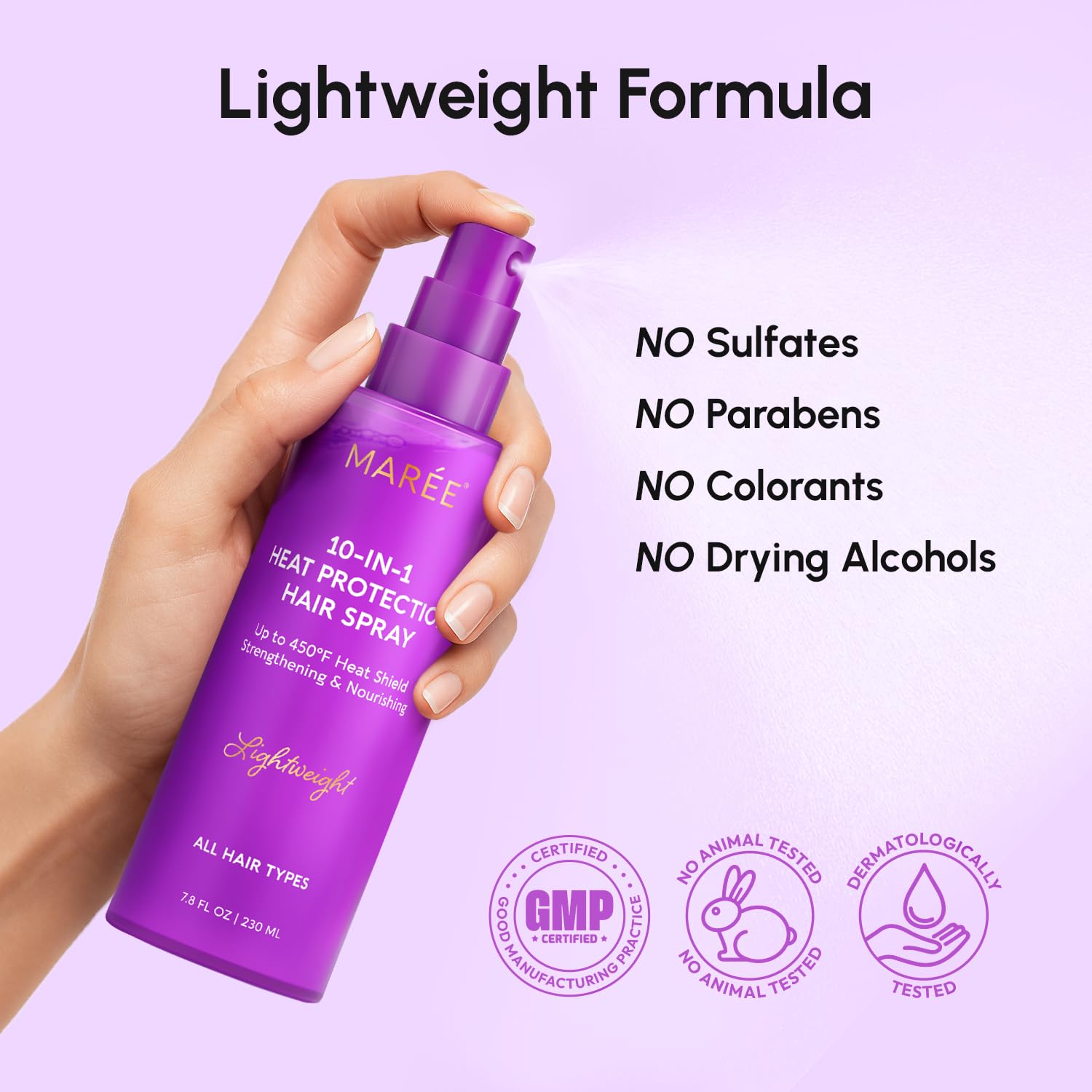 Daily use spray for protected, manageable hair