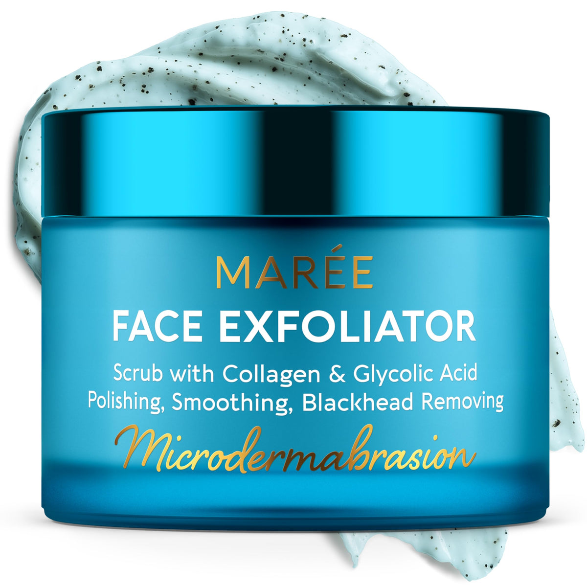 MAREE Exfoliant Visage: flacon luxueux prêt pour votre routine quotidienne