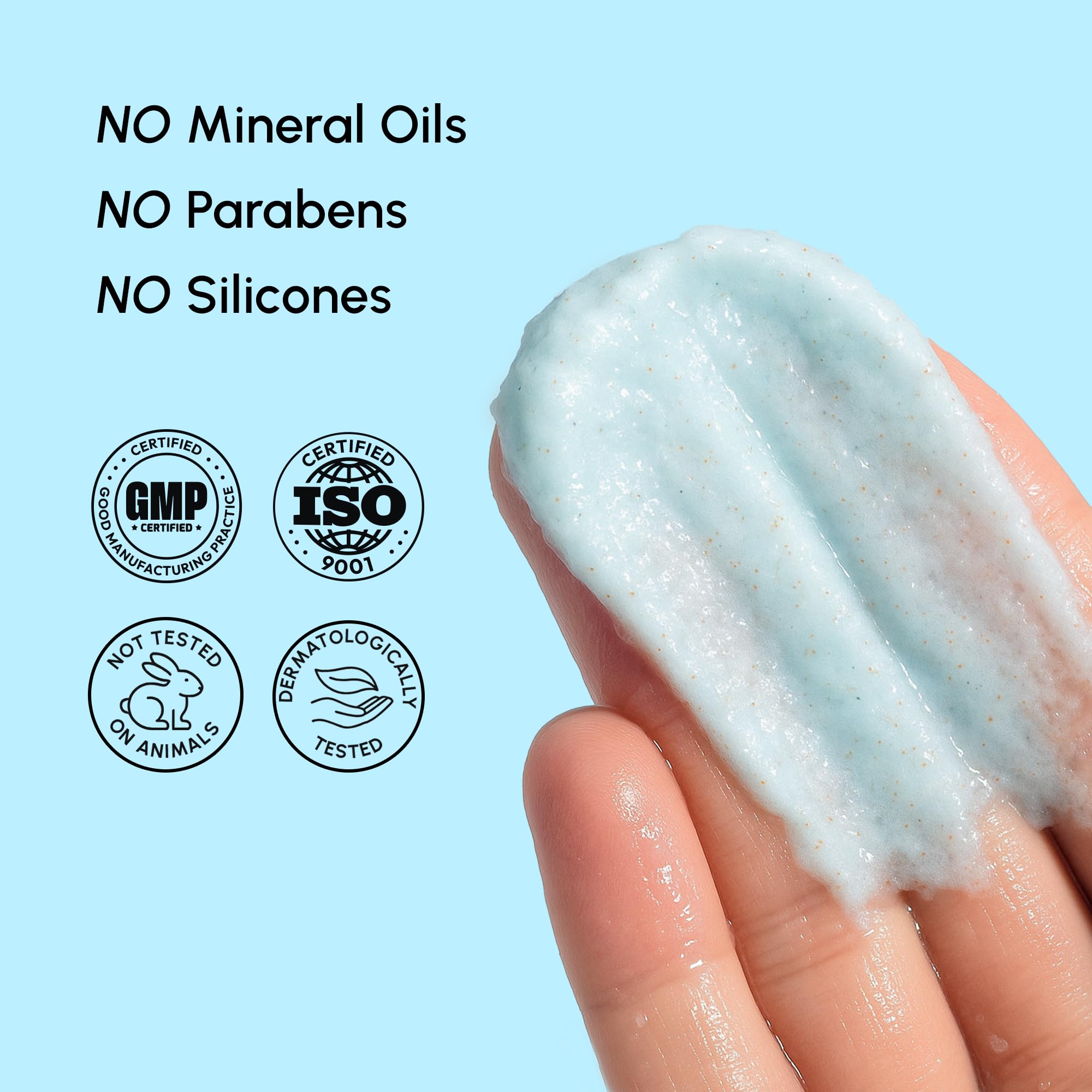 MAREE Exfoliant Visage: texture peau lisse après utilisation