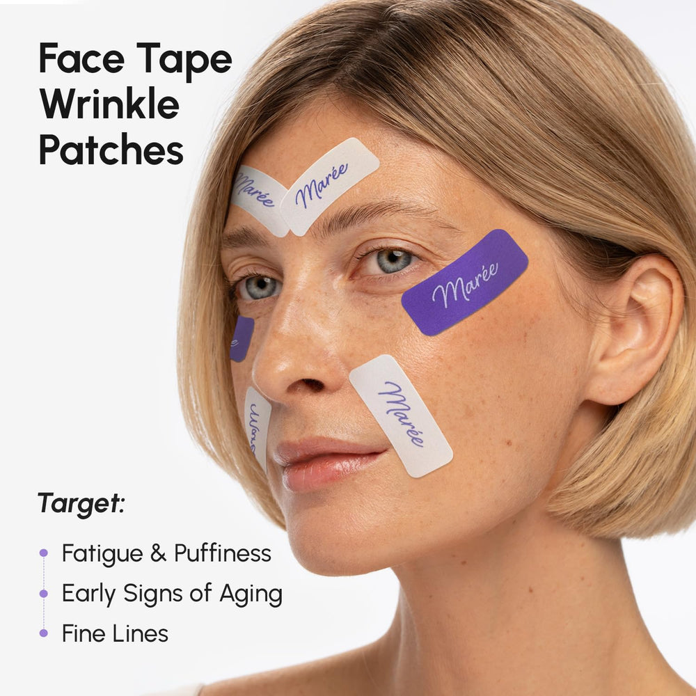 MAREE Face Lift Tape – patchs de tailles différentes adaptés au contour du visage.