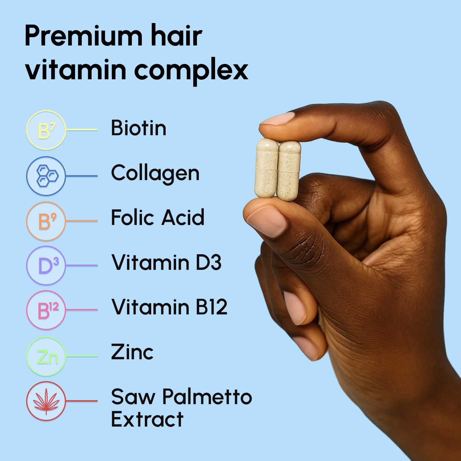 MAREE: tablettes-pilules pour une routine simple nourrissant les cheveux.