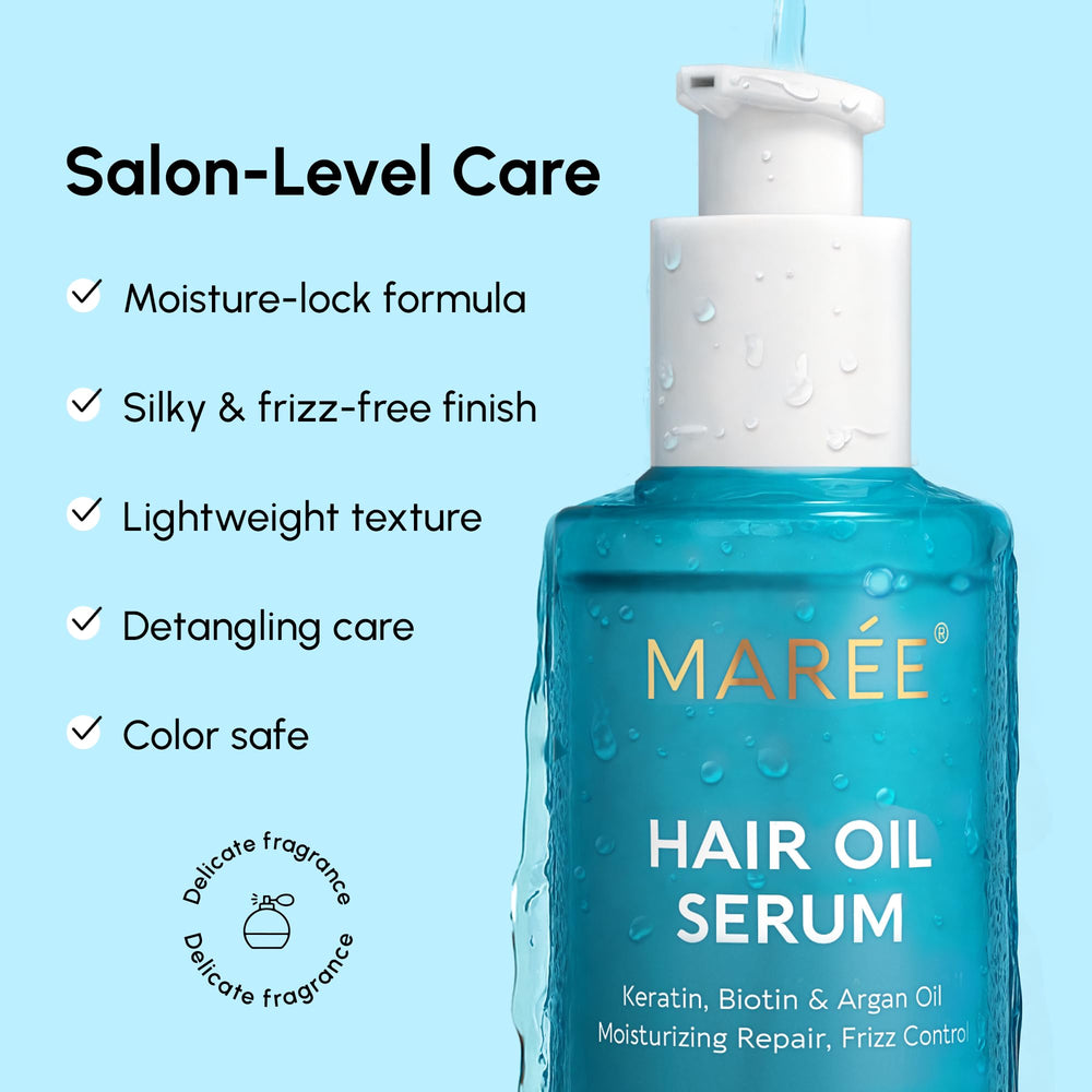 MAREE Hair Serum argan oil-based formula provides luxury conditioning