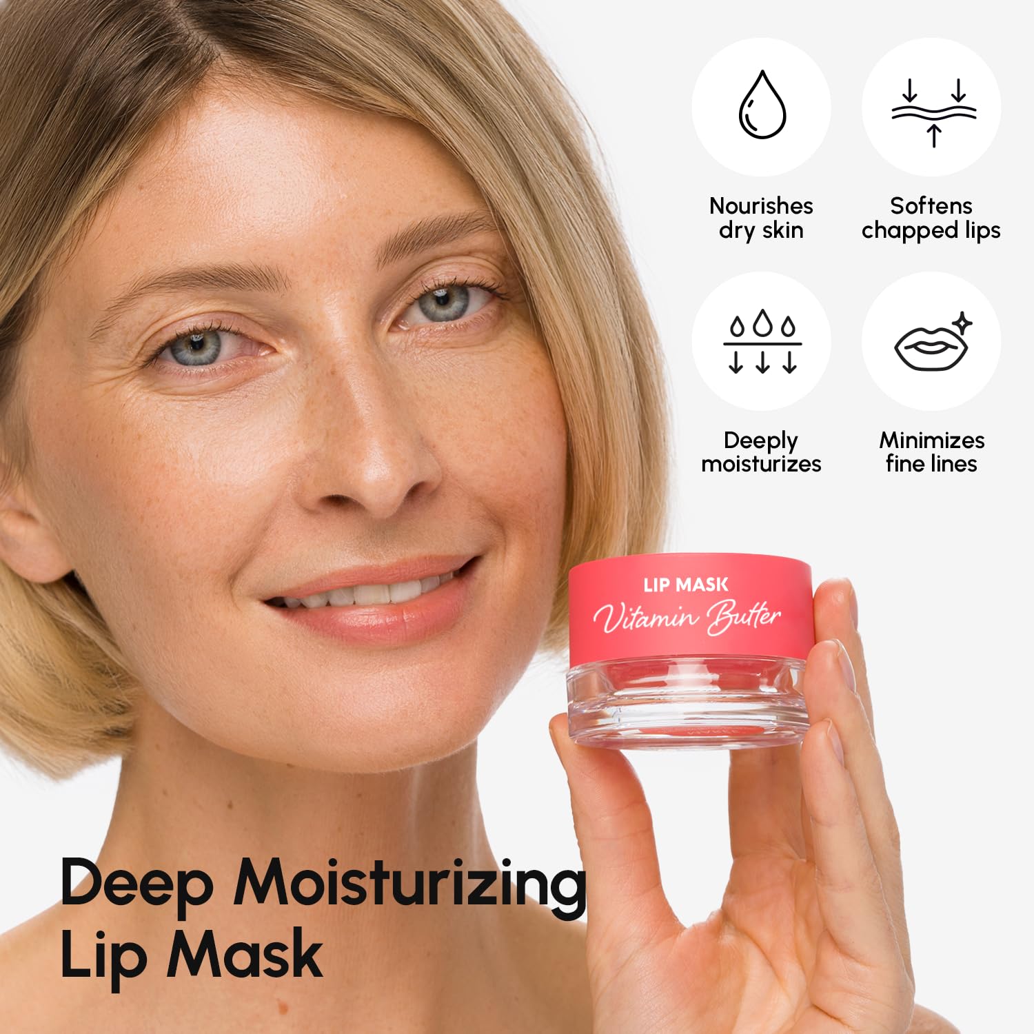 MAREE Pot masque lèvres – pot pratique et packaging élégant.