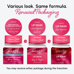 MAREE Masque Lèvres Nuit – texture riche qui fond rapidement sur les lèvres.