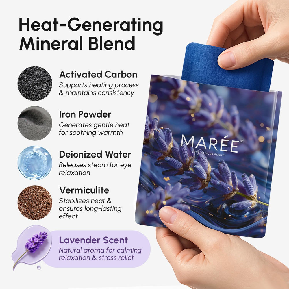 MAREE masque yeux chaud lavande – accessoire spa à domicile pour rituel du soir réconfortant.